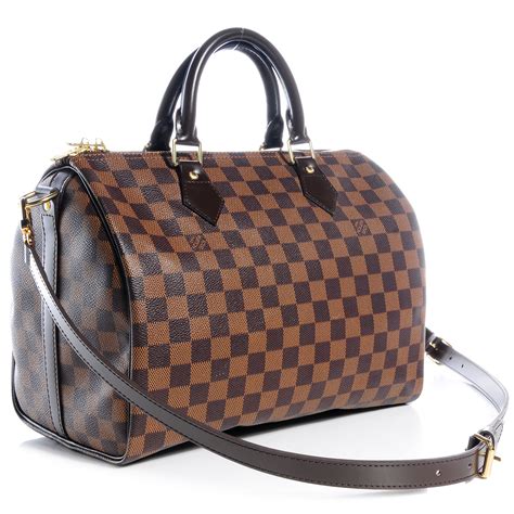 lv speedy damier bandouliere 30|lv speedy 30 with strap.